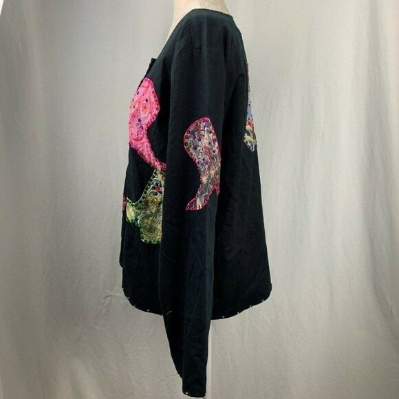 Vintage 90s Western Jacket M Applique Sequins - Picture 7 of 8